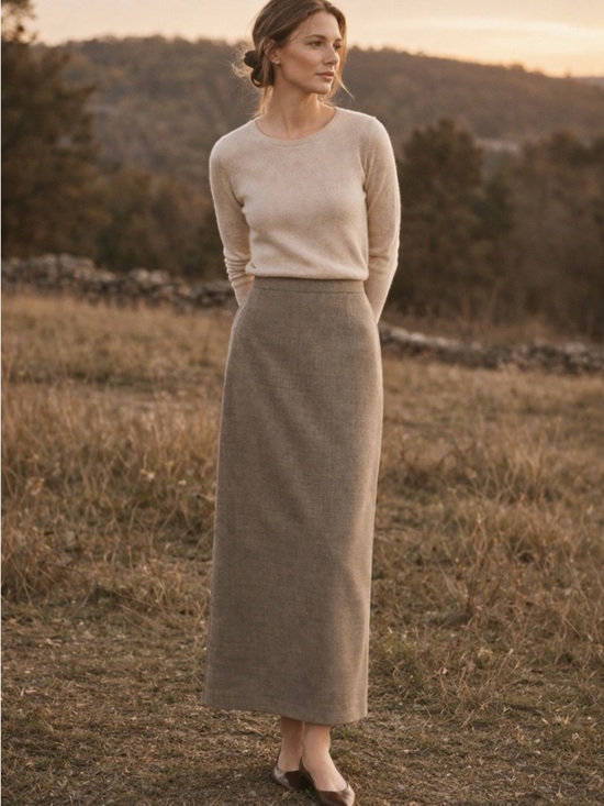 J. Crew Dresses & Skirts - Vintage 90s J. Crew Long Wool Skirt RARE Tailored Lined Quiet Luxury Old Money